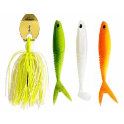 BERKLEY Kit Leurre Bladed Jig Powerbait Slobberknocker Mix Pack 11g - Dark Water