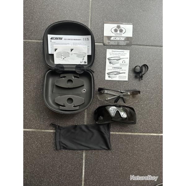 Lunettes balistiques ESS Crossbow - Verres interchangeables - Avec �tui et accessoires