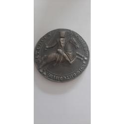 M&eacute;daille ou surmulot sceau &eacute;questre m&eacute;di&eacute;val