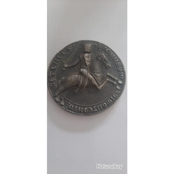 M�daille ou surmulot sceau �questre m�di�val