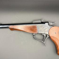 Thompson Center Contender .22 LR - canon 10" - 1991 - carcasse grav&eacute;e d'origine - bois