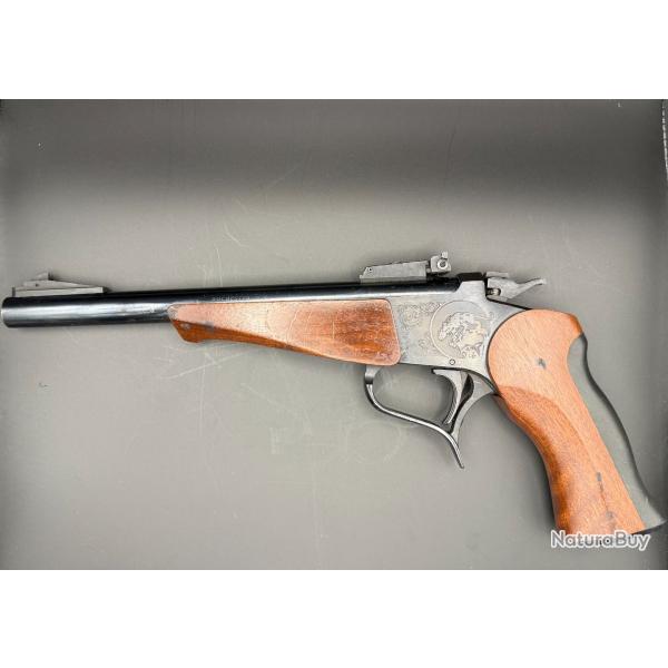 Thompson Center Contender .22 LR - canon 10" - 1991 - carcasse grav�e d'origine - bois