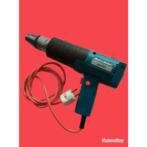 Pistolet � air chaud/d�capeur thermique 2 vitesse Black & Decker HG 992 tr�s bon �tat fonctionnel