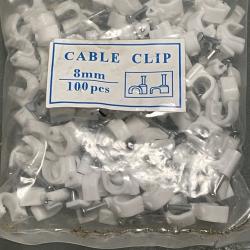 100 attache passe cable clip 8 mm