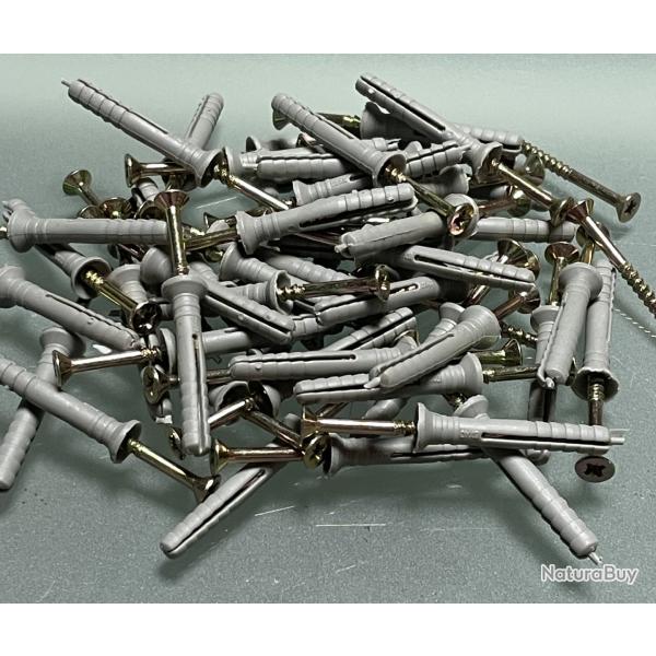 50 chevilles  5 mm TYPE TAP VIS