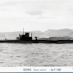 Carte postale sous-marin Doris 16-7-1937- N&deg;8941