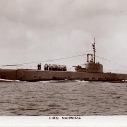 Carte postale H.M.S. Narwhal sous-marin Wright & Logan- N&deg;8942