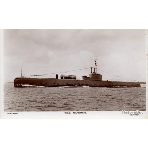 Carte postale H.M.S. Narwhal sous-marin Wright & Logan- N�8942
