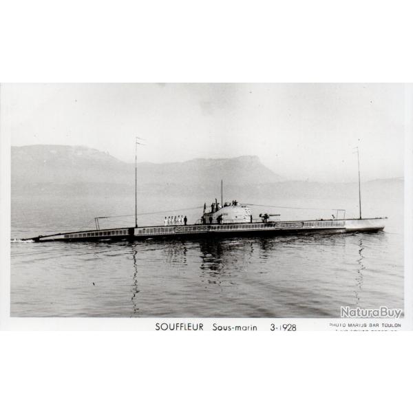 Carte postale ancienne sous-marin Souffleur 3-1928- N�8945