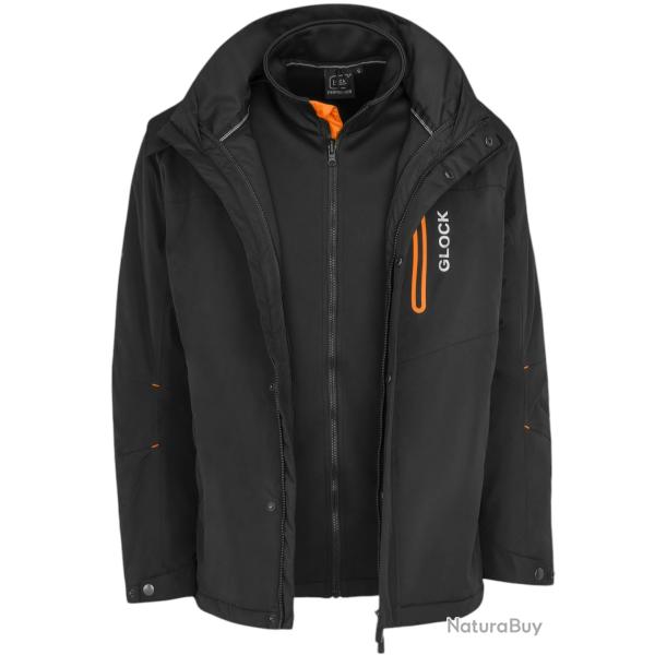 MANTEAU ET VESTE GLOCK 2 EN 1 PERFECTION BLACK TAILLE L