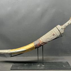 ANCIEN LONG POIGNARD JAMBIYA / KHANJAR SOUDAN, XIX&deg; SIECLE, WAHHABITE ARABE DHARIA