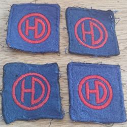 Lot de 4 insignes authentiques 51st Highland Division - WW2 Jus de terrain