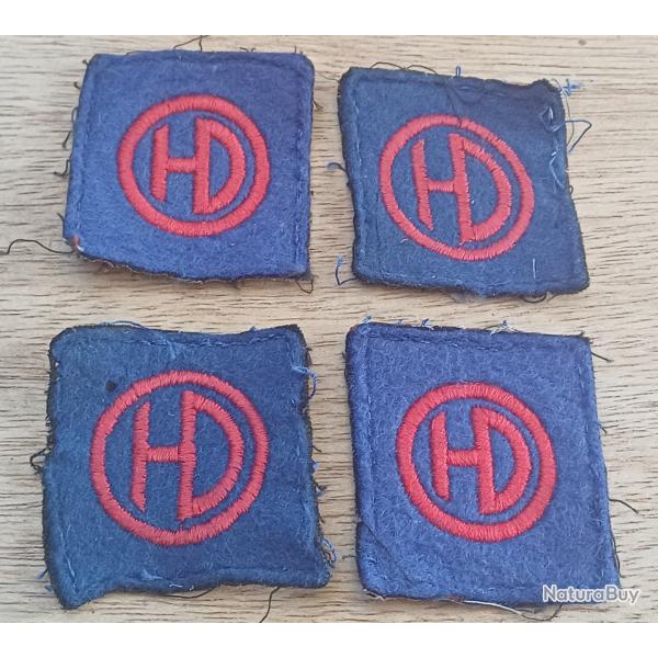 Lot de 4 insignes authentiques 51st Highland Division - WW2 Jus de terrain