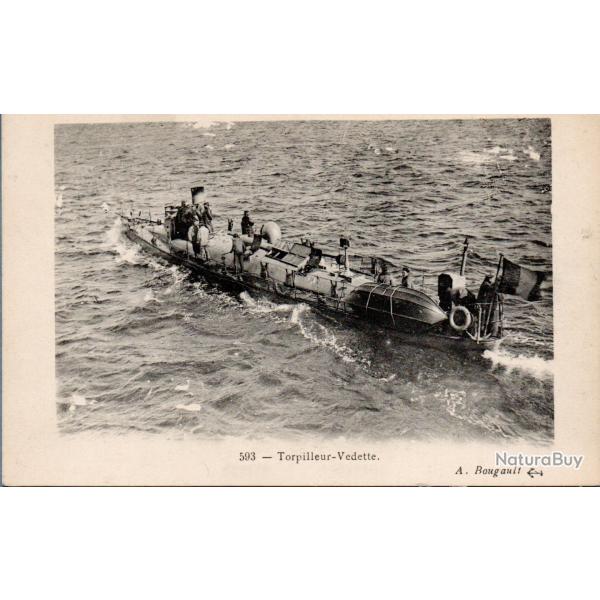 Carte postale ancienne 593 - Torpilleur-Vedette - N�8954