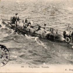 Carte postale ancienne 593 Torpilleur-Vedette - N&deg;8955
