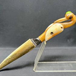 ANCIEN ET RARE MODELE DE COUTEAU LIBANAIS OISEAU POUR COLLECTION ARABE PERSE