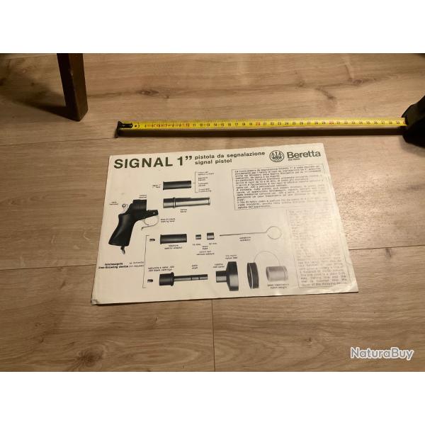 Ancienne pub FICHE SIGNAL 1 BERETTA