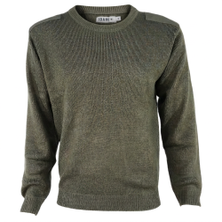 Pull commando kaki - Renforts aux coudes et aux &eacute;paules - XXL