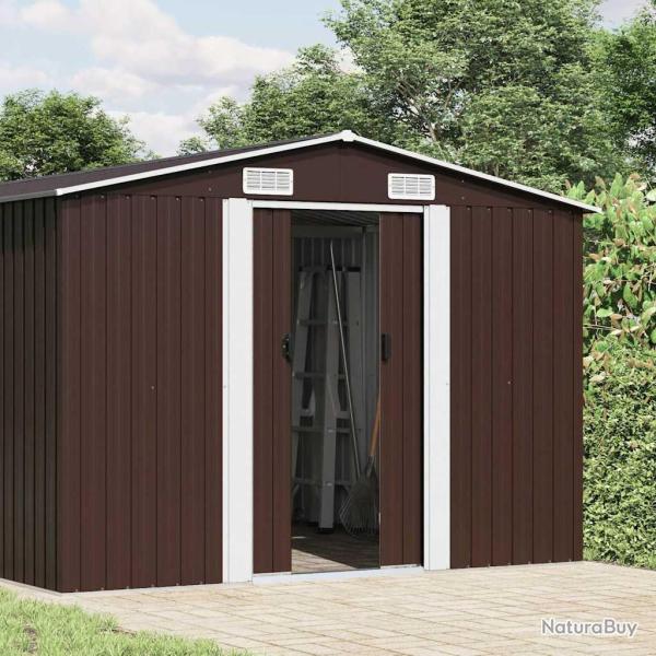 Abri de jardin en m�tal marron, 257 � 580 � 181 cm