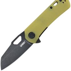 Couteau Pliant Kubey Duroc Lame Acier D2 Sheepsfoot Manche G10 Jaune Linerlock KUB332H