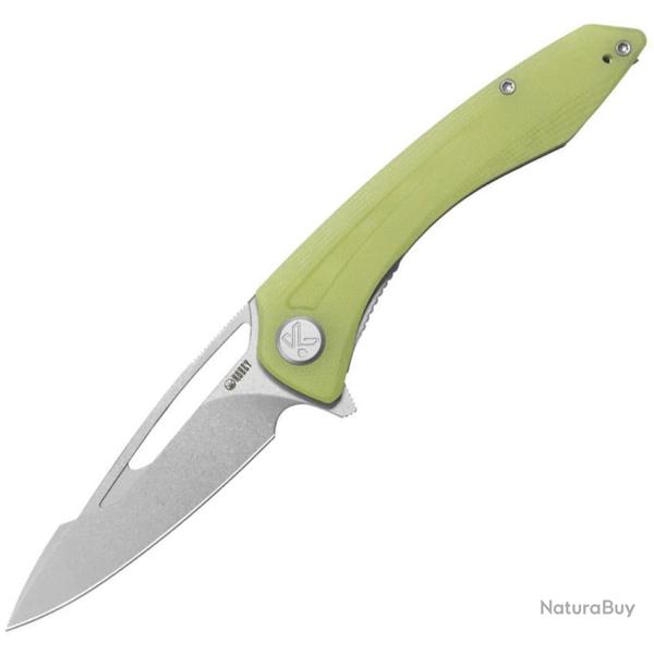 Couteau Pliant Kubey Merced Lame Acier 14C28N Manche G10 Jaune Linerlock KUB345L
