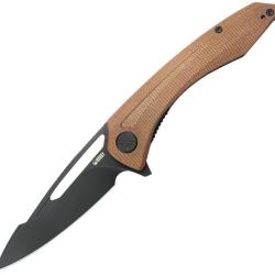 Couteau Pliant Kubey Merced Lame Acier 14C28N Manche Micarta Sable Linerlock KUB345O