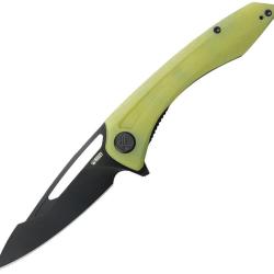 Couteau Pliant Kubey Merced Lame Acier AUS-10 Manche G10 Jaune Linerlock KUB345Q