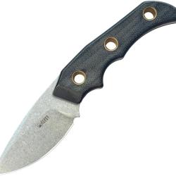 Couteau Kubey Willumsen Hunter Lame Acier 14C28N Drop Point Manche Micarta Noir &Eacute;tui Kydex KUB376A