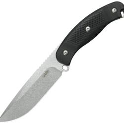 Couteau Fixe Kubey Bearcat Lame Acier 14C28N Drop Point Manche G10 Noir &Eacute;tui Kydex KUB426A