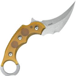 Couteau Fixe Kubey Velociraptor Lame Acier 14C28N Karambit Manche Ultem &Eacute;tui Kydex KUB448B