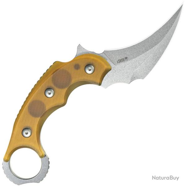 Couteau Fixe Kubey Velociraptor Lame Acier 14C28N Karambit Manche Ultem �tui Kydex KUB448B