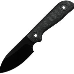 Couteau Fixe Kunwu Knives Stiffy P Lame Acier Manche Micarta Noir &Eacute;tui Kydex KUNF705BK3
