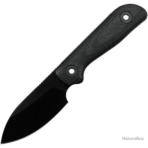 Couteau Fixe Kunwu Knives Stiffy P Lame Acier Manche Micarta Noir �tui Kydex KUNF705BK3