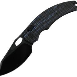 Couteau Pliant Kunwu Knives X-Padre XT Lame Acier Elmax Manche G10 Noir et Bleu KUNX706A2