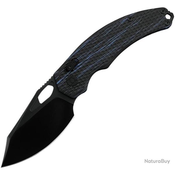 Couteau Pliant Kunwu Knives X-Padre XT Lame Acier Elmax Manche G10 Noir et Bleu KUNX706A2