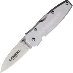 Couteau Pliant Lansky Lame Inox Manche Aluminium Argent Lockback LSKN065