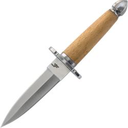 Couteau Fixe Legacy Arms Medieval Feast Lame Acier 5160 Manche Bois &Eacute;tui Cuir KL0051