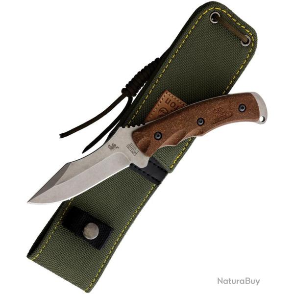 Couteau Fixe Linton Cutlery Hunter Lame Inox Manche Caoutchouc Marron �tui L95052