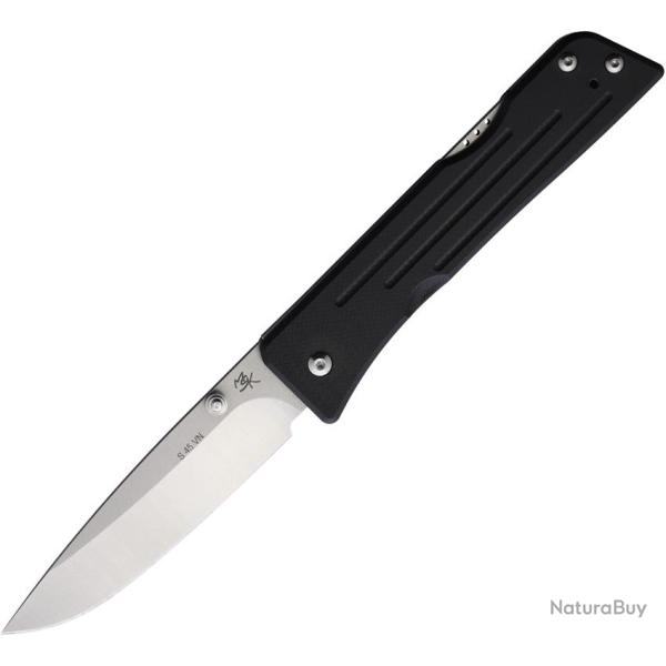 Couteau Pliant Main Street Route 66 Lame Acier CPM-S45VN Drop Point Manche G10 Noir Lockback MMS001