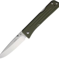 Couteau Main Street Route 66 Lame Acier CPM-S45VN Drop Point Manche G10 Vert Olive Lockback MMS003