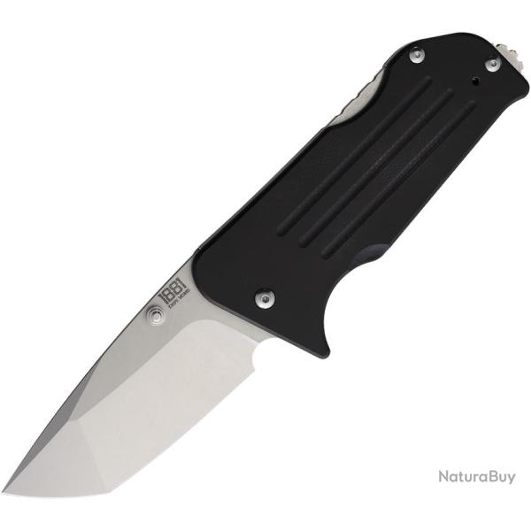Couteau Pliant Main Street Broadway Lame Acier CPM-S45VN Tanto Manche G10 Noir Lockback MMS006