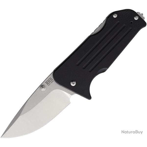 Couteau Pliant Main Street Broadway Lame Acier CPM-S45VN Drop Point Manche G10 Noir Lockback MMS007