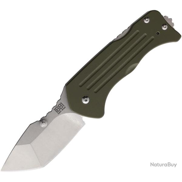 Couteau Pliant Main Street Lombard Lame Acier CPM-S45VN Tanto Manche G10 Vert Olive Lockback MMS014