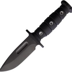Couteau Fixe Main Street Luke Airman Lame Acier 1095 Clip Point Manche G10 Noir MMS024