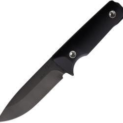 Couteau Fixe Main Street The San Lame Acier 1095 Drop Point Manche G10 Noir MMS026