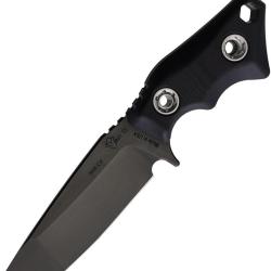 Couteau Fixe Main Street Micro Lame Acier 1095 Tanto Manche G10 Noir MMS032