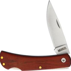 Couteau Pliant Marbles Lame Inox Manche Bois Marron Lockback MR470