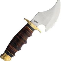 Couteau Fixe Marbles Small Skinner Lame Inox Manche Cuir &Eacute;tui Cuir MR588