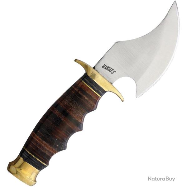 Couteau Fixe Marbles Small Skinner Lame Inox Manche Cuir �tui Cuir MR588