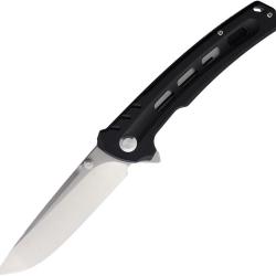 Couteau Pliant Mavik Gear ROK Lame Acier 440 Drop Point Manche G10 Noir Linerlock &Eacute;tui Nylon MG10047